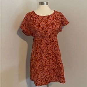 Orange and Navy Blue Summer Dress